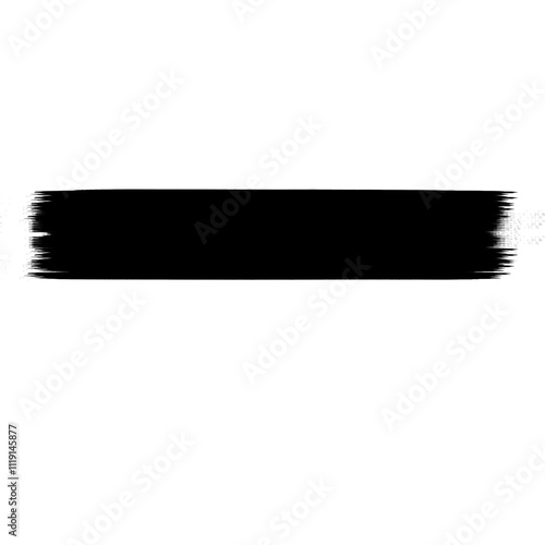 Black Brush Stroke Text Box Label Banner Design