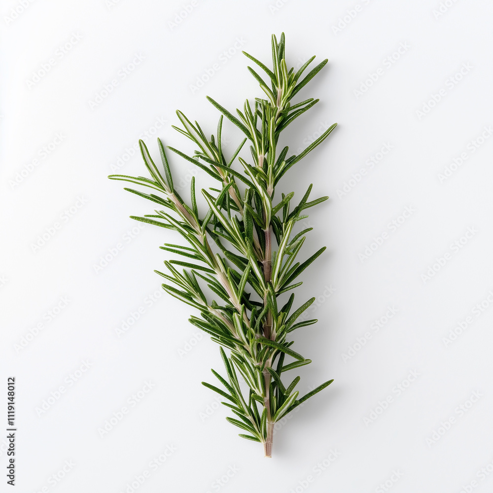 Single Rosemary Sprig isolated on white background
Single Rosemary Sprig isolated on white background