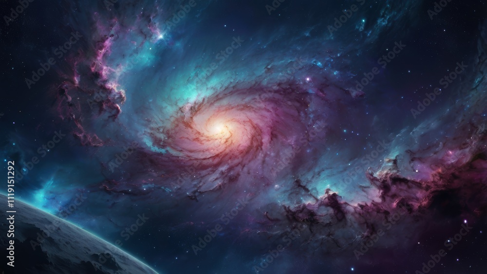 Obraz premium Starry Night Galaxy