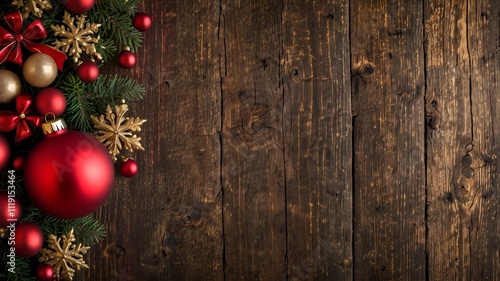 Christmas decoration wooden background art