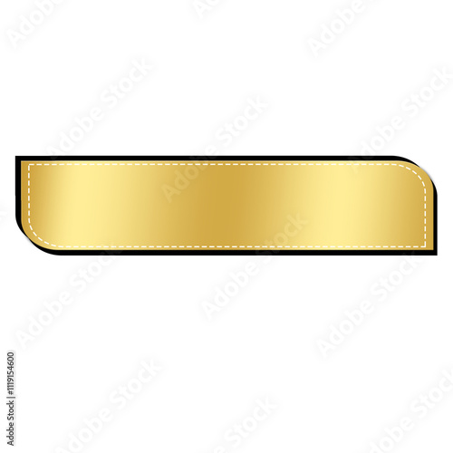 Golden Text Box Label Banner Design photo