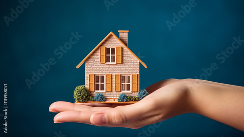 Miniature House in Hand - A Symbol of Homeownership photo