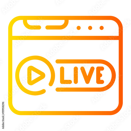 streaming Line Gradient Icon