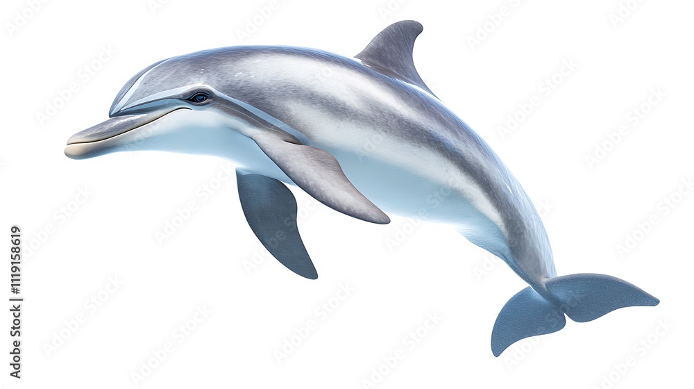 Dolphin isolated on white background, mammal marine animal Dolphin isolated on white background, mammal marine animal