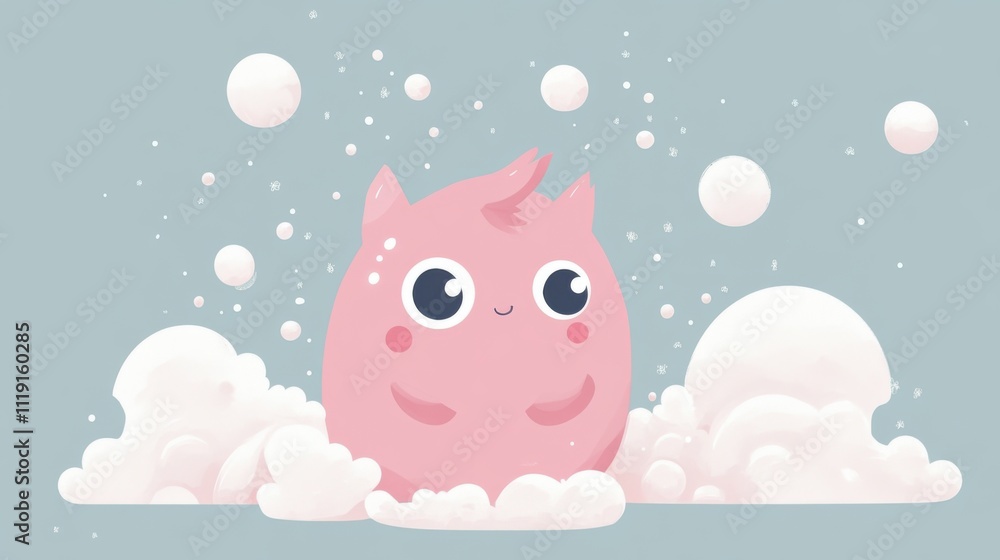 Cute Monster Mayhem: A Simple Cartoon Illustration Cute Monster Mayhem: A Simple Cartoon Illustration