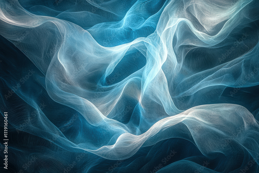 Abstract Background of Flowing Lines and Shapes in Shades of Blue and White Energy Abstract Background of Flowing Lines and Shapes in Shades of Blue and White Energy