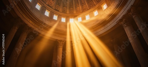 Divine Light Illuminating Ancient Architecture