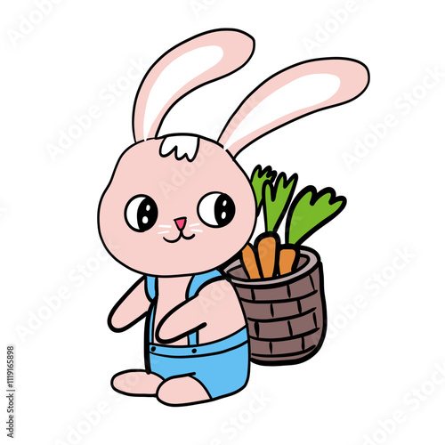 easter bunny with a basket