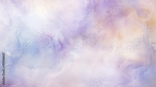 A soft, abstract watercolor background featuring gentle hues of blue, pink, and cream. The blended colors create a serene and dreamy atmosphere, it is ideal for various artistic and design application