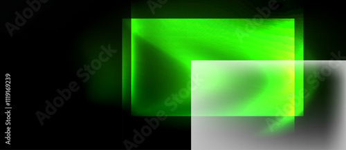 Dark neon colors with glass square shapes