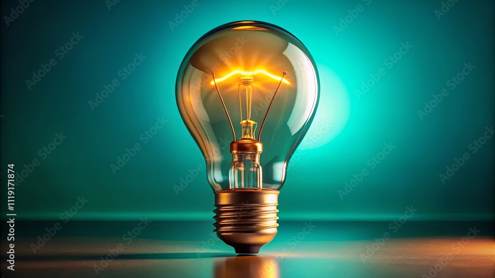 A glowing filament illuminates the interior of a glass bulb, casting a warm orange hue against a cool teal backdrop. A glowing filament illuminates the interior of a glass bulb, casting a warm orange hue against a cool teal backdrop.