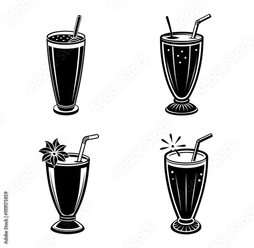 lassi silhouette vector illustration