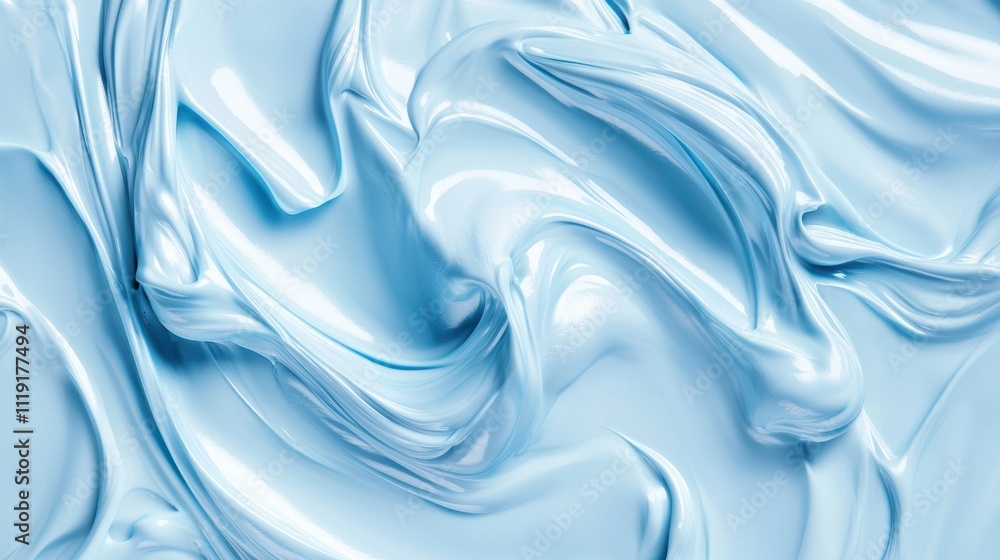 Smooth Light Blue Paint Texture with Glossy Waves and Swirls Smooth Light Blue Paint Texture with Glossy Waves and Swirls