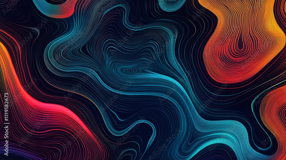 Vibrant abstract patterns swirl in bold colors creating a mesmerizing visual experience Vibrant abstract patterns swirl in bold colors creating a mesmerizing visual experience