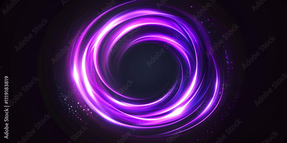 Hypnotic Purple Swirl Light Effect on Dark Background Hypnotic Purple Swirl Light Effect on Dark Background
