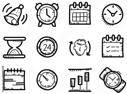 Set of Time and date icons