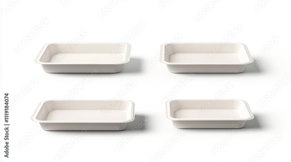 79.A clean, white paper tray with slightly raised edges, designed for holding fast food items like hot dogs or sandwiches. The tray is shown from multiple angles, including a top-down and side view, 79.A clean, white paper tray with slightly raised edges, designed for holding fast food items like hot dogs or sandwiches. The tray is shown from multiple angles, including a top-down and side view,