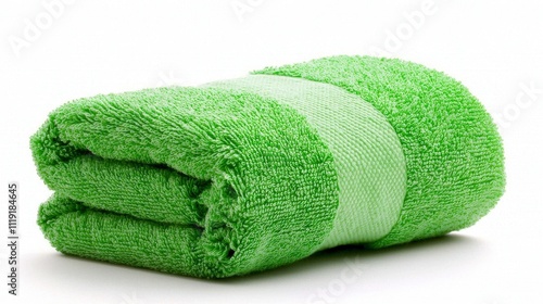 Soft Green Bath Towel  Folded  Spa  Bathroom  Luxury Texture