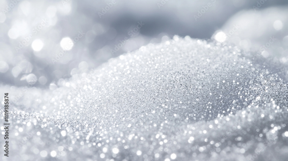Sparkling snow covers the ground in a winter landscape during daylight hours Sparkling snow covers the ground in a winter landscape during daylight hours