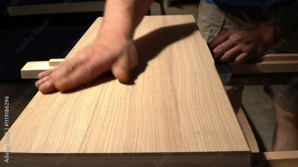 Wood quality check in Workshop Wood finishing Wood quality check in Workshop Wood finishing