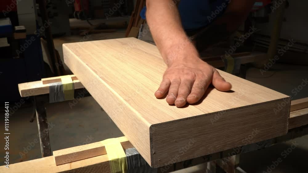 Wood quality check in Workshop Wood finishing Wood quality check in Workshop Wood finishing
