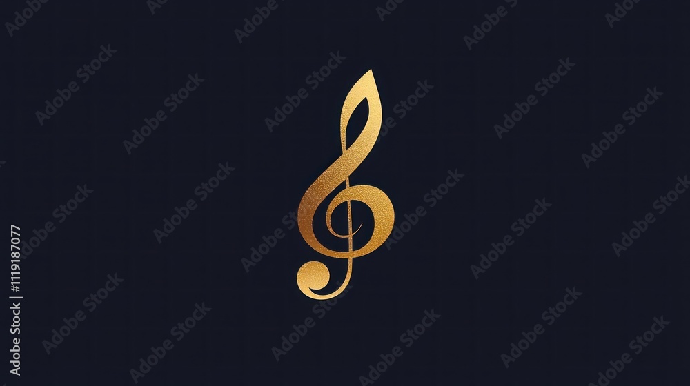 A modern, minimalist logo design featuring a treble clef and bold typography A modern, minimalist logo design featuring a treble clef and bold typography