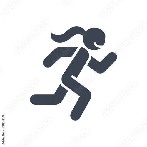 Running Woman Silhouette icon