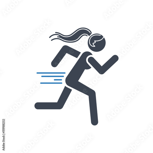 Sprinting Woman Speed icon