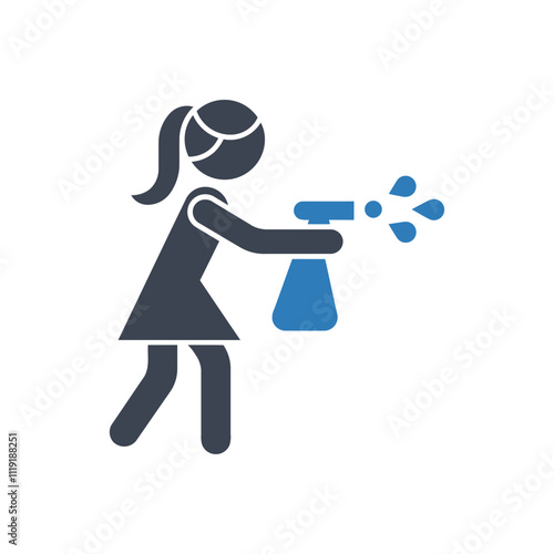 Spraying Bottle Lady icon