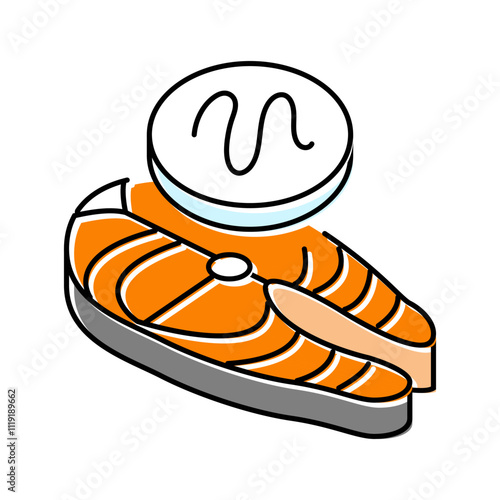 helminth fish parasite color icon vector. helminth fish parasite sign. isolated symbol illustration