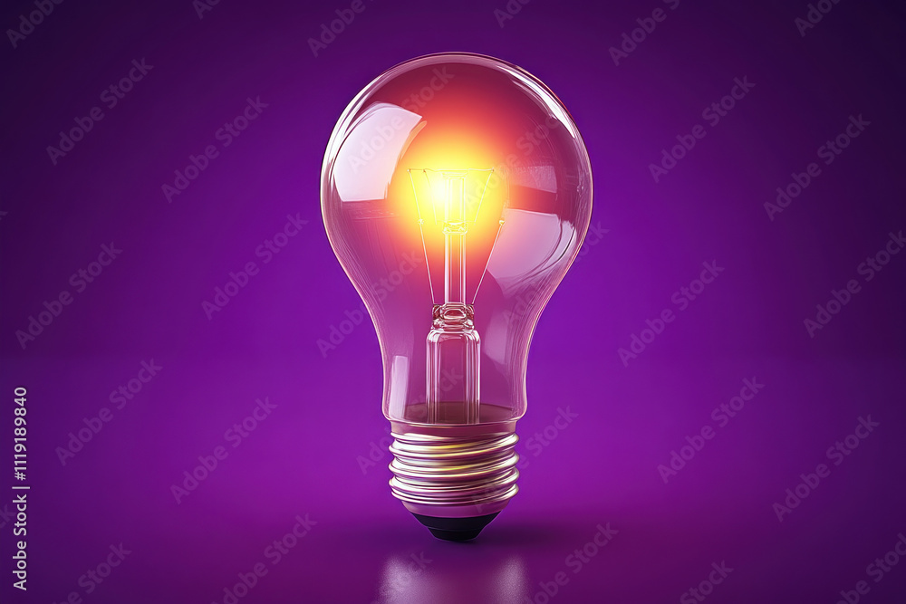 Glowing light bulb on purple background. (1) Glowing light bulb on purple background. (1)