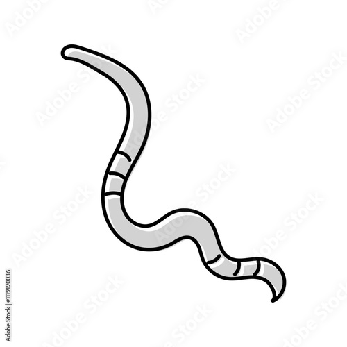 parasite worm color icon vector. parasite worm sign. isolated symbol illustration