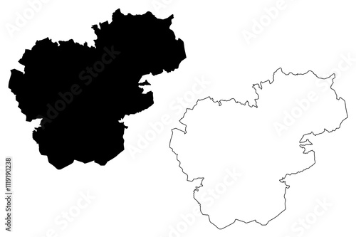 Aglona Municipality (Republic of Latvia, Administrative divisions of Latvia, Municipalities and their territorial units) map vector illustration, scribble sketch Aglona map