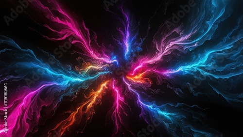 abstract background with glowing lines