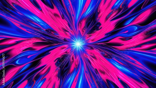 abstract fractal background with flowers