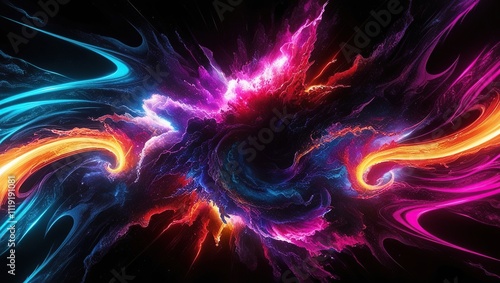 abstract background with glowing lines