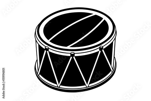 Toy drum illustration on white background