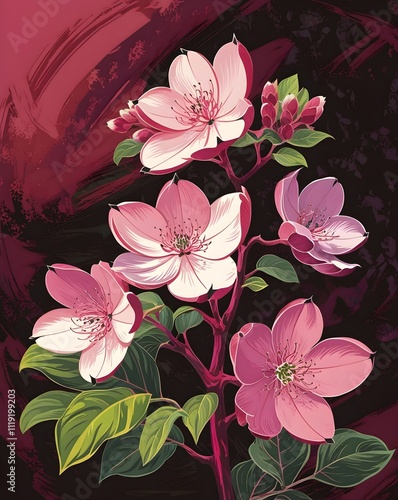 Fototapeta A dramatic and vibrant flowers