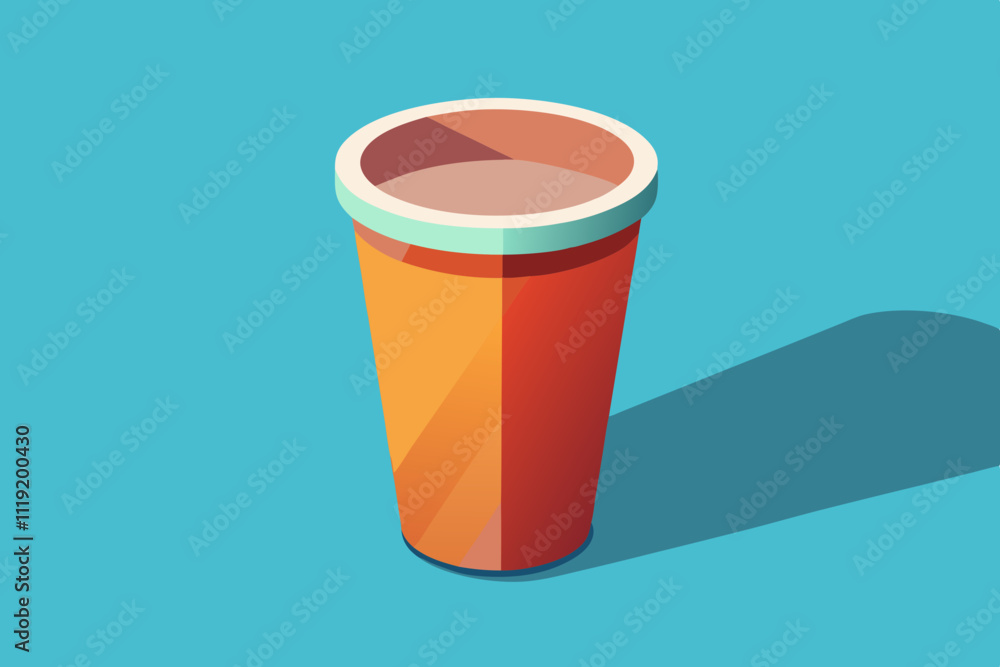 Beautiful empty plastic cup vector art illustration Beautiful empty plastic cup vector art illustration