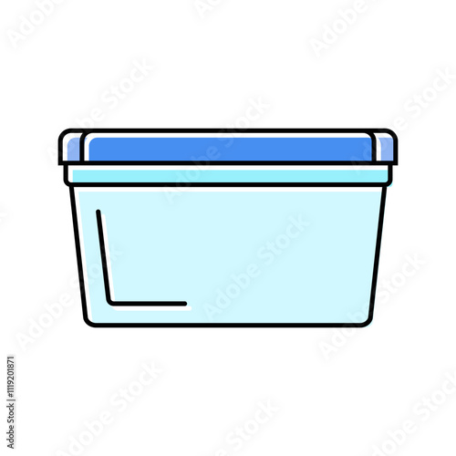 tub plastic package color icon vector. tub plastic package sign. isolated symbol illustration