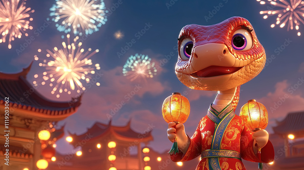 chinese snake cartoon in new year chinese snake cartoon in new year