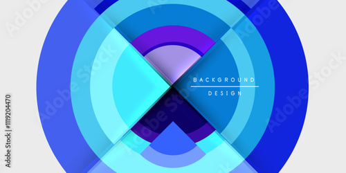 Target circle geometric abstract shapes. Vector Illustration For Wallpaper, Banner, Background, Card, Book Illustration, landing page