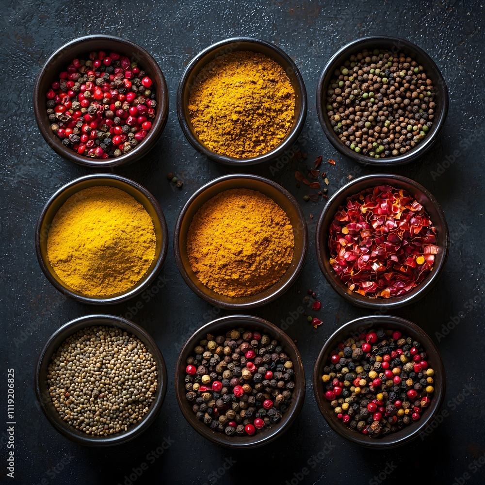 Photo of Assorted Spices on a Dark Surface