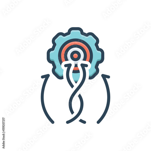 Color illustration icon for strategy