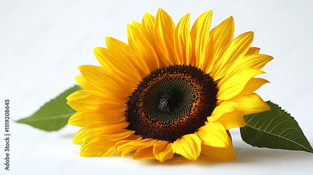 Sunflower on a white background Sunflower on a white background
