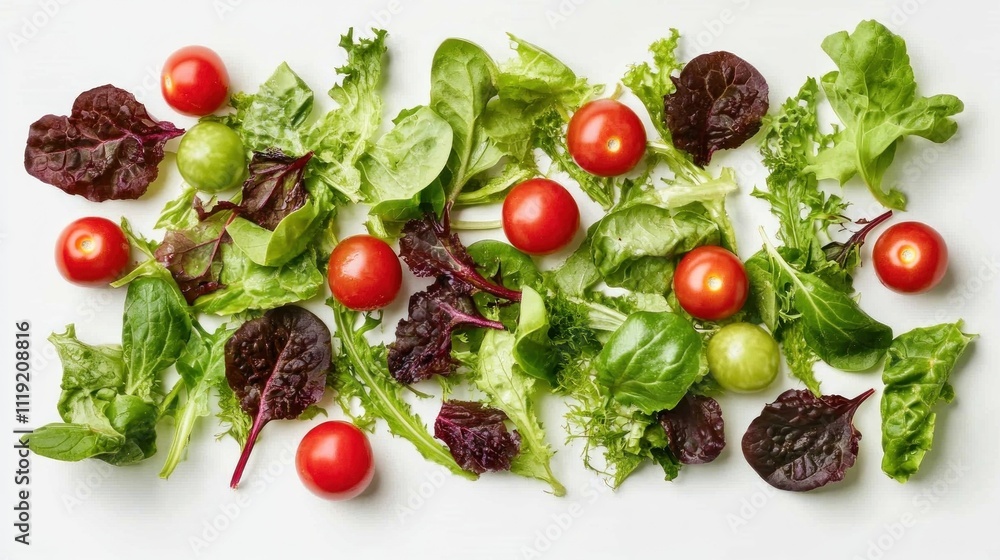 Fresh Salad Greens and Tomatoes Fresh Salad Greens and Tomatoes