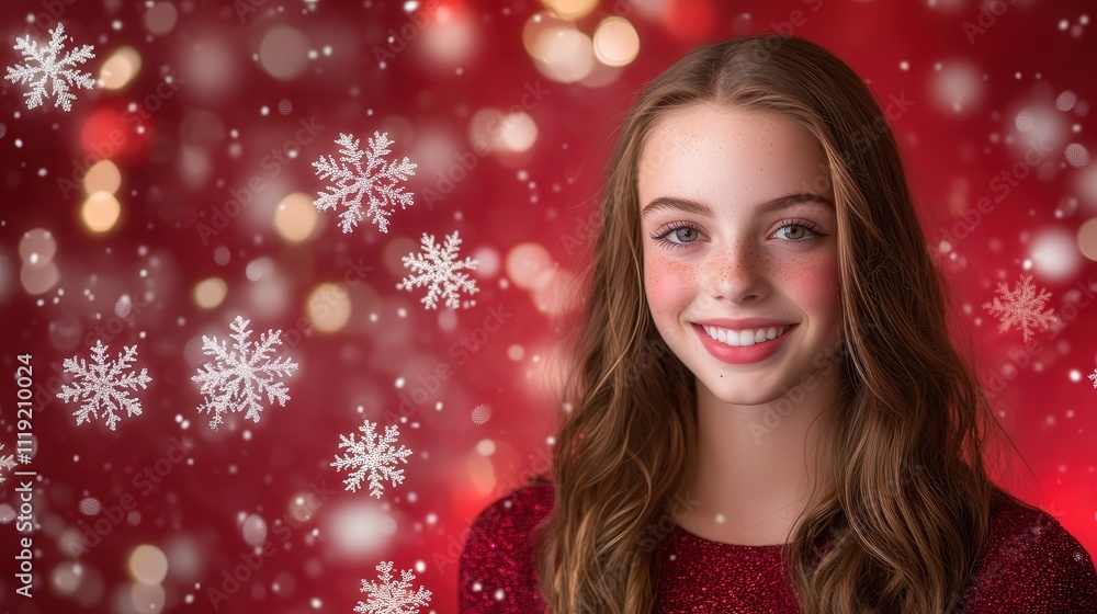 A glowing red bokeh background filled with floating snowflakes, creating a dynamic and festive scene. A glowing red bokeh background filled with floating snowflakes, creating a dynamic and festive scene.