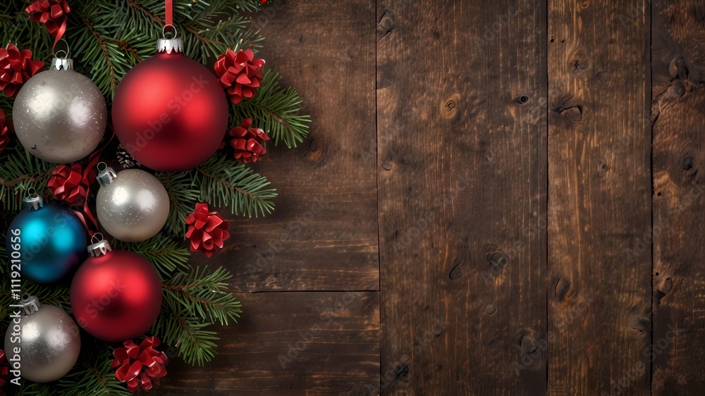 Christmas decoration wooden background art Christmas decoration wooden background art