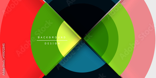 Target circle geometric abstract shapes. Vector Illustration For Wallpaper, Banner, Background, Card, Book Illustration, landing page