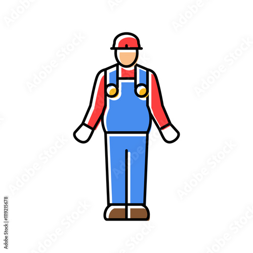 video game cosplay male color icon vector. video game cosplay male sign. isolated symbol illustration